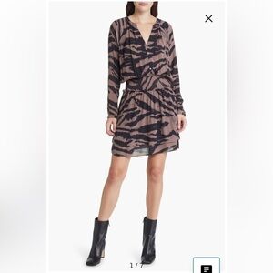 Rails Black and Brown Long Sleeve Dress